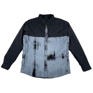 TREW Gear Snap Jack Shirt Jacket Midlayer Unisex Large Black Gray